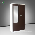 Customized double color modern bedroom storage wardrobe design steel furniture China wholesale